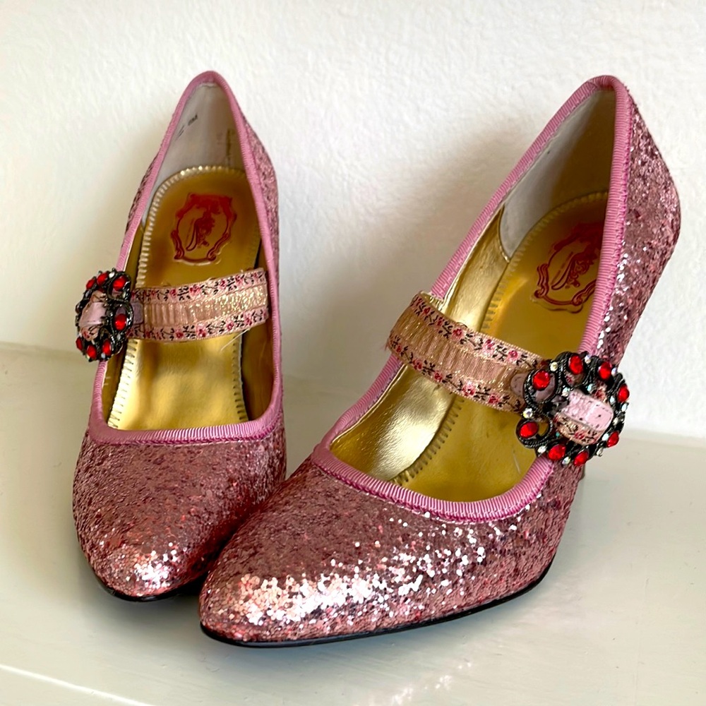 Hale Bob Pink Sparkle Heels 💖 Barbie